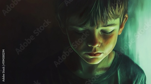 Pensieve Boy: A Digital Portrait Painting photo