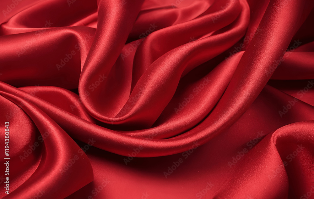 Obraz premium Luxurious red fabric texture background perfect for elegant valentine's day.