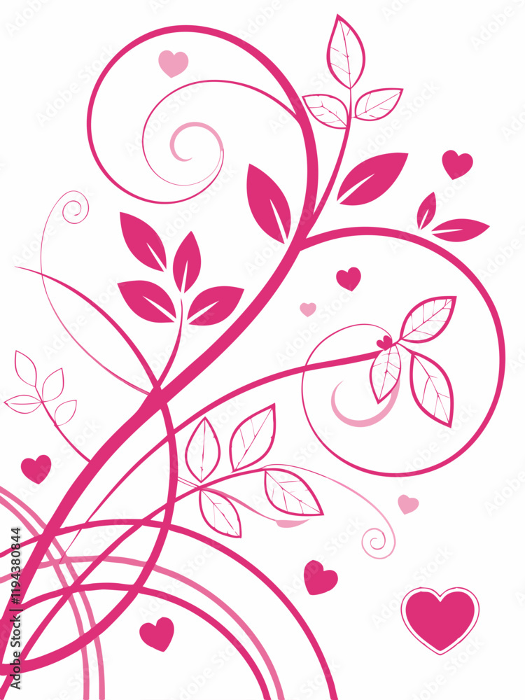 Ai generate abstract pink floral design digital art botanical beauty contemporary style aesthetic inspiration Ai generate abstract pink floral design digital art botanical beauty contemporary style aesthetic inspiration