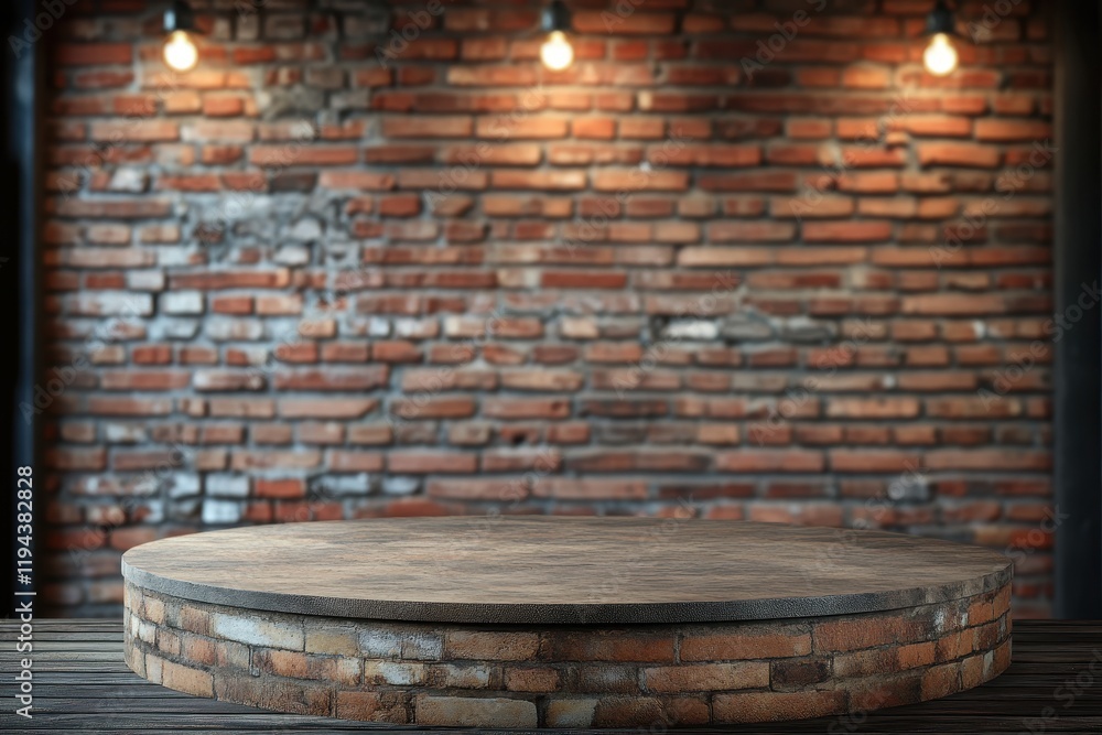 Fototapeta premium Showcase event rustic table industrial space photography cozy atmosphere close-up design inspiration