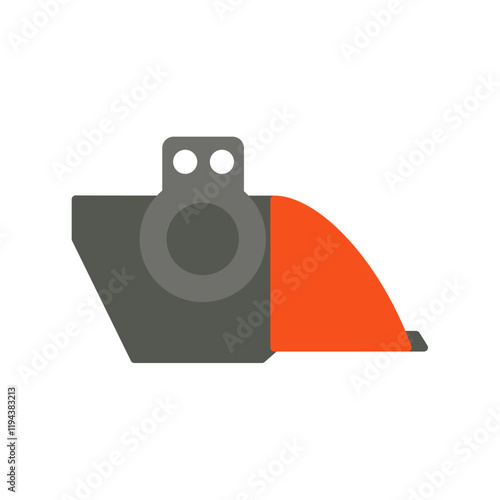 orange crusher bucket excavator attachment