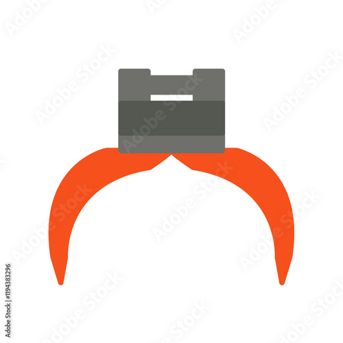 orange grapple excavator attachment