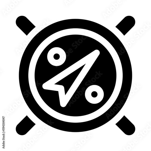 Compass glyph icon