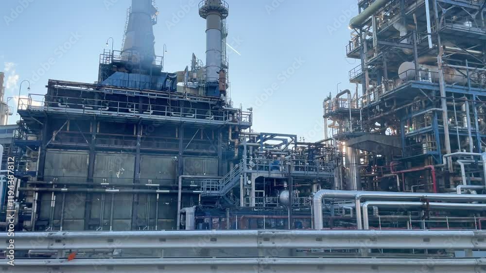 Oil refinery in Italy. Construction and structure in mountains. Minerals and energy. Oil refinery in Italy. Construction and structure in mountains. Minerals and energy.