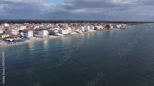 Wallpaper Mural Aerial approach to Paralia Katerini, Greece Torontodigital.ca
