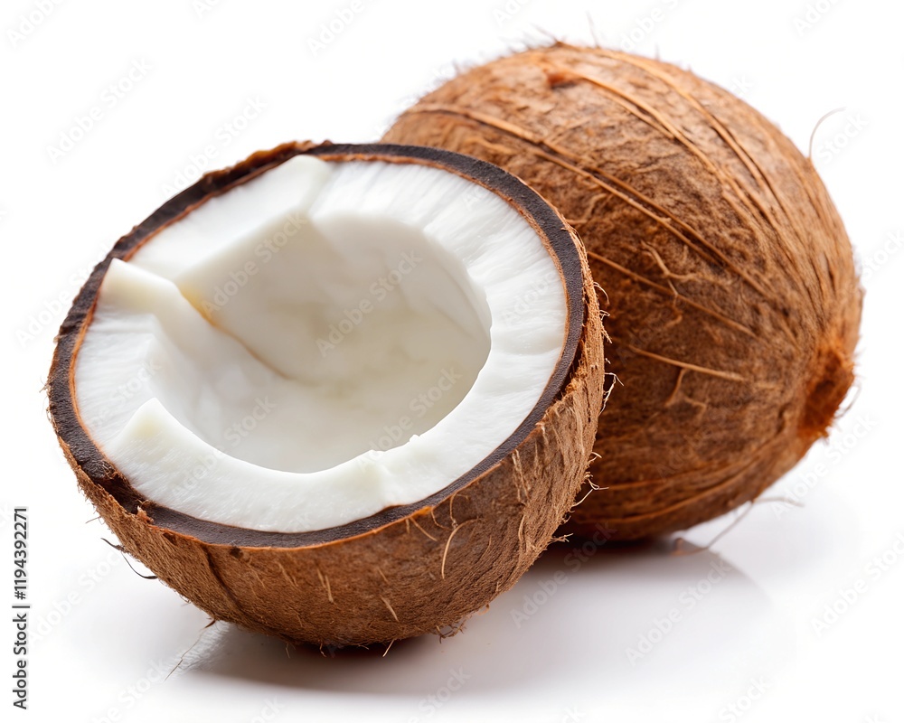 coconut isolated on a white background coconut isolated on a white background