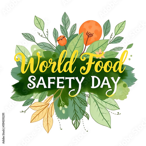  world food safety day typography photo