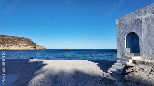 Fotografie Vistas de la casita de pescadores de la cala del Portitxol en Javea en Alicante