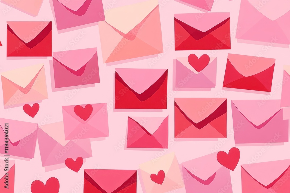 Love letter envelopes background pattern letters. Love letter envelopes background pattern letters.