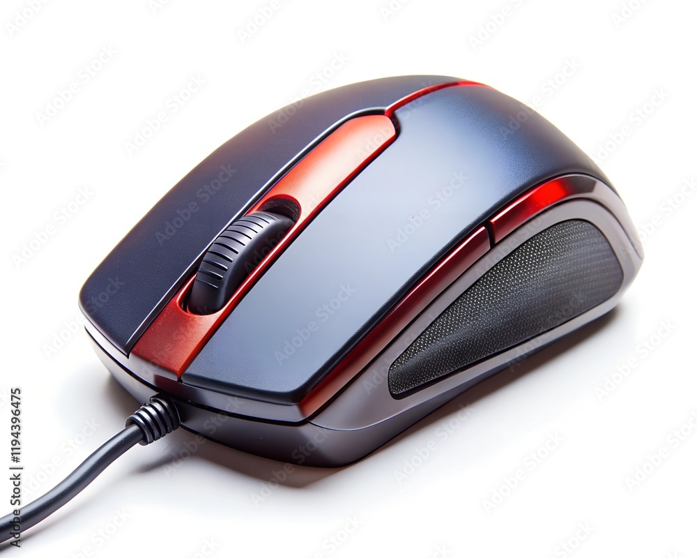 red computer mouse isolated on a white background red computer mouse isolated on a white background