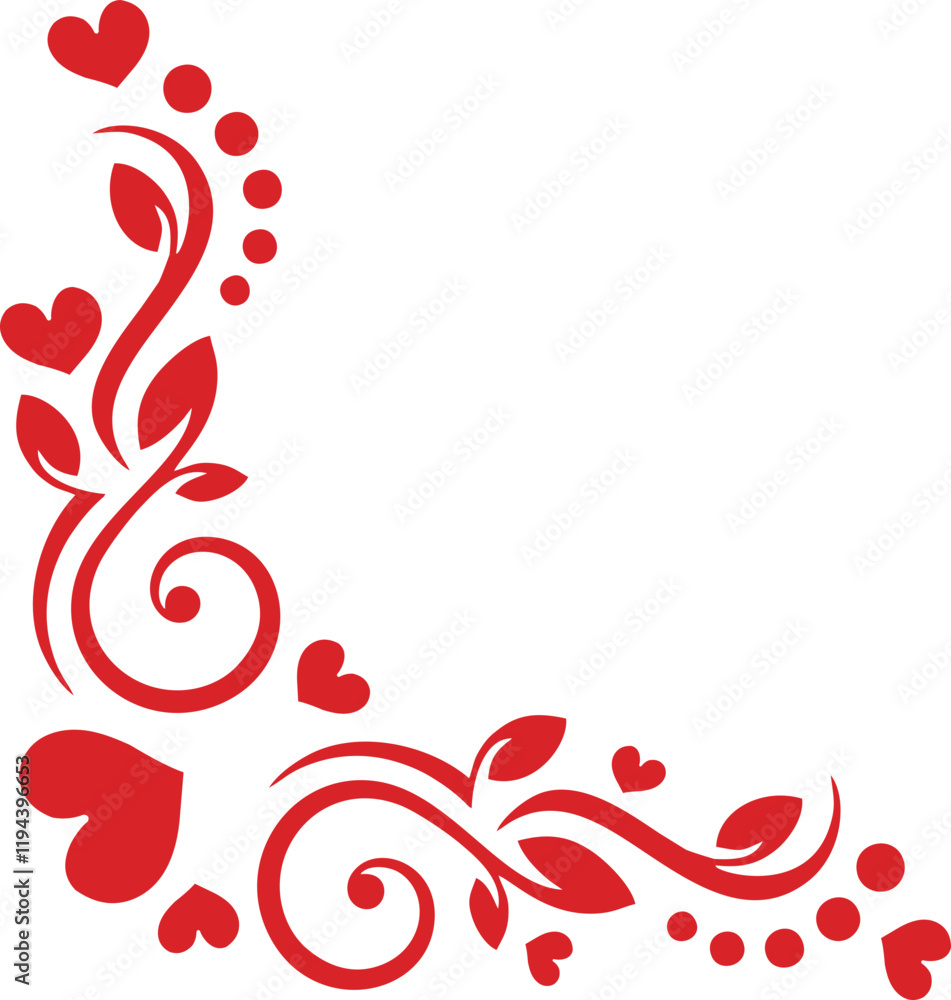 Heart Corner Design Heart Corner Design