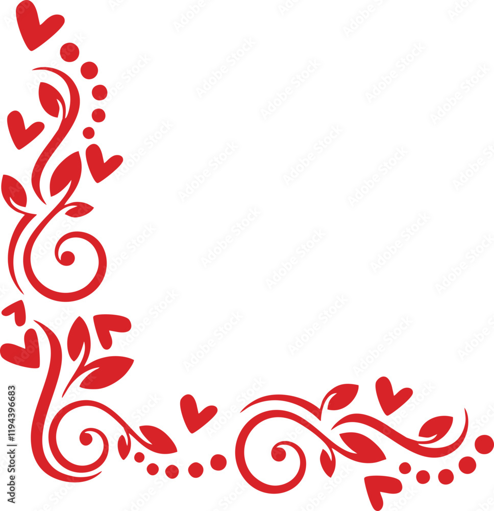 Heart Corner Design Heart Corner Design