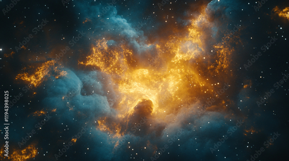 Cosmic explosion in the nebula reveals vibrant colors and celestial activity Cosmic explosion in the nebula reveals vibrant colors and celestial activity