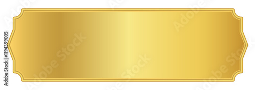 gold label banner, luxury golden frame, gold name plate