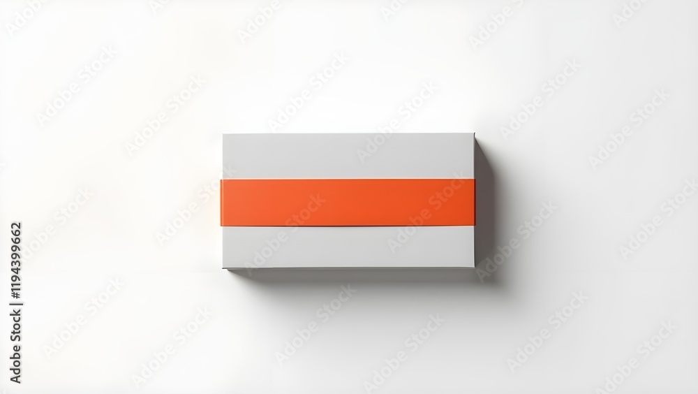 Simple packaging design with a bold, single-color stripe Simple packaging design with a bold, single-color stripe