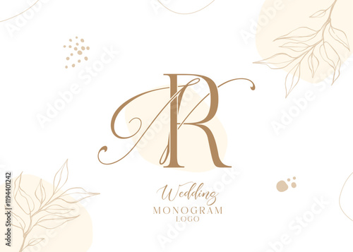 NR and  RN wedding initial monogram logo photo