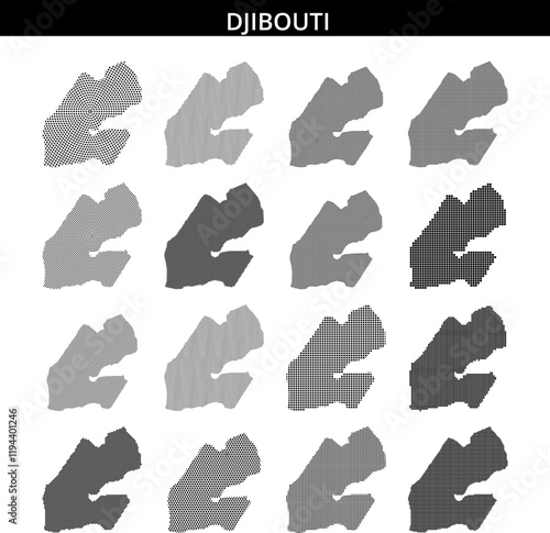 Geographical representation of Djibouti highlighting major features