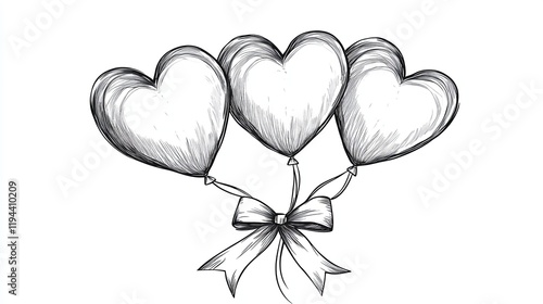 love balloon happy valentine, white background 