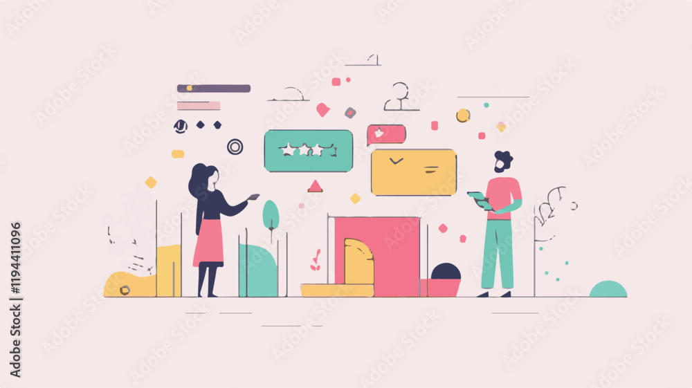Collaborative Teamwork Vector Illustration Collaborative Teamwork Vector Illustration