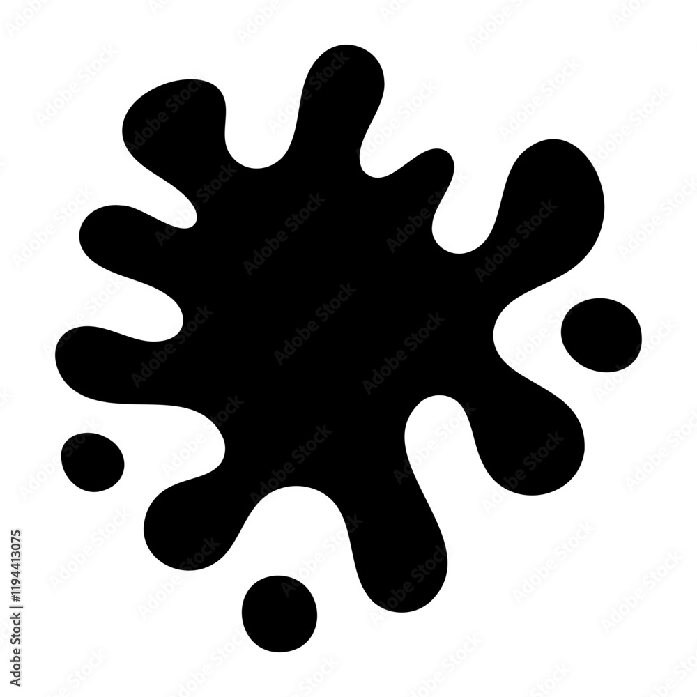 Water drop,Water splash Splashing water, Water stains, Splattered ink, silhouette Water drop,Water splash Splashing water, Water stains, Splattered ink, silhouette