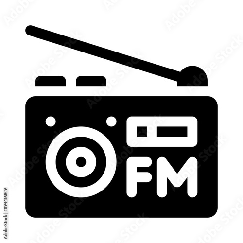 FM Radio glyph icon