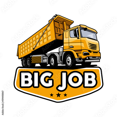 semi trucks illustration design logo icon vector	