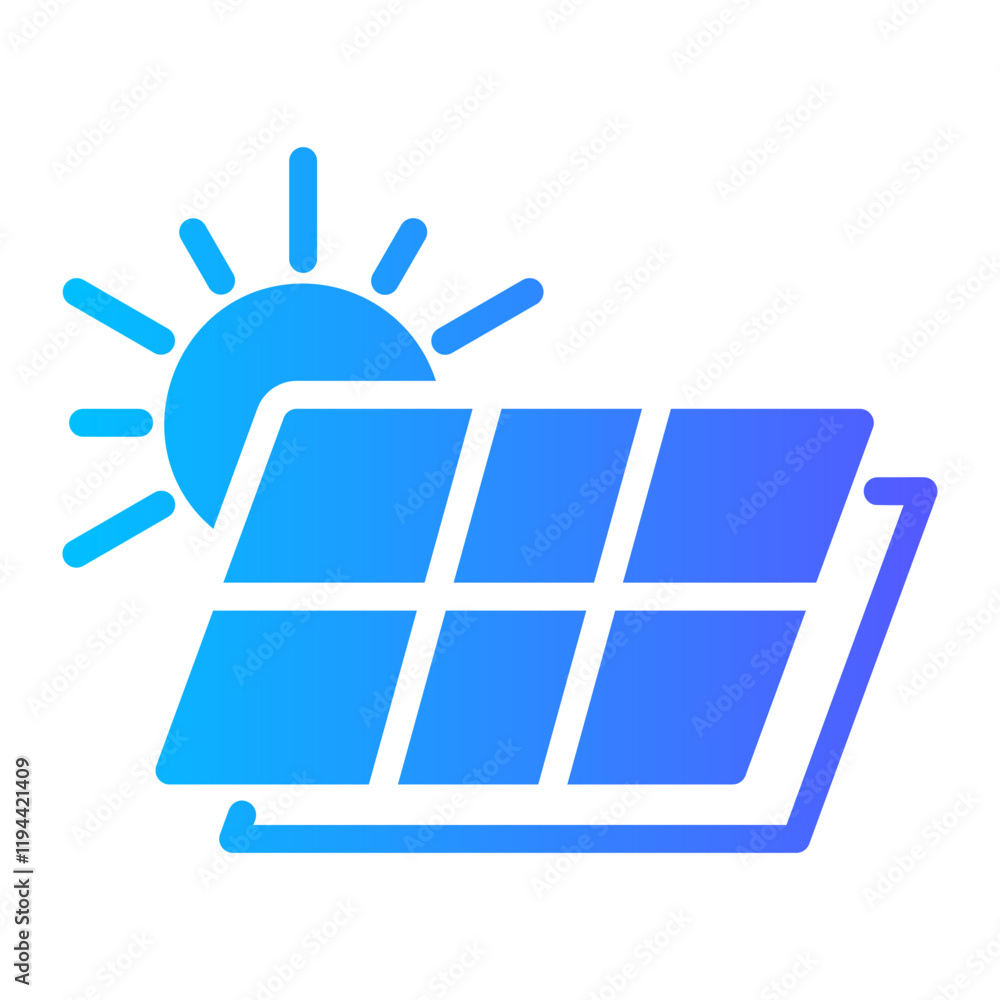 solar panel Gradient icon solar panel Gradient icon