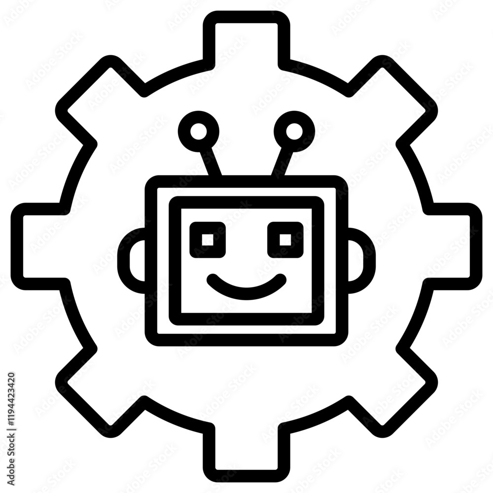 Naklejka premium Robot Icon