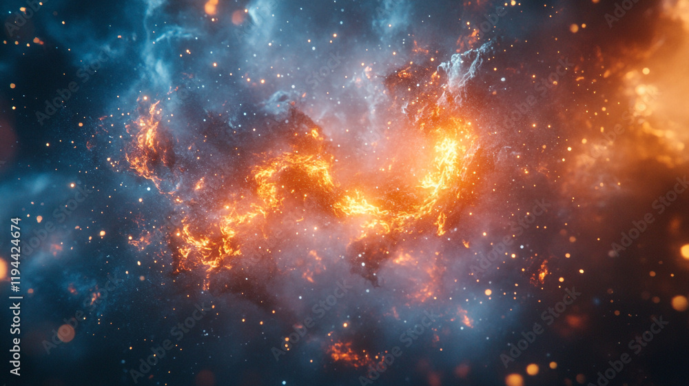 Space nebula glowing with vibrant colors and cosmic energy in deep space Space nebula glowing with vibrant colors and cosmic energy in deep space