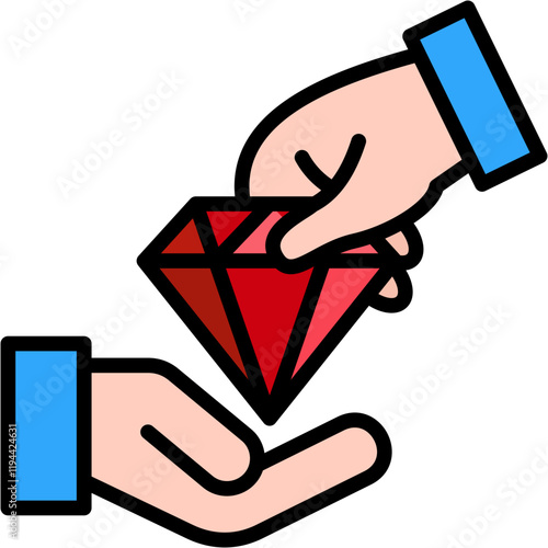 Jewelry Loan lineal color icon