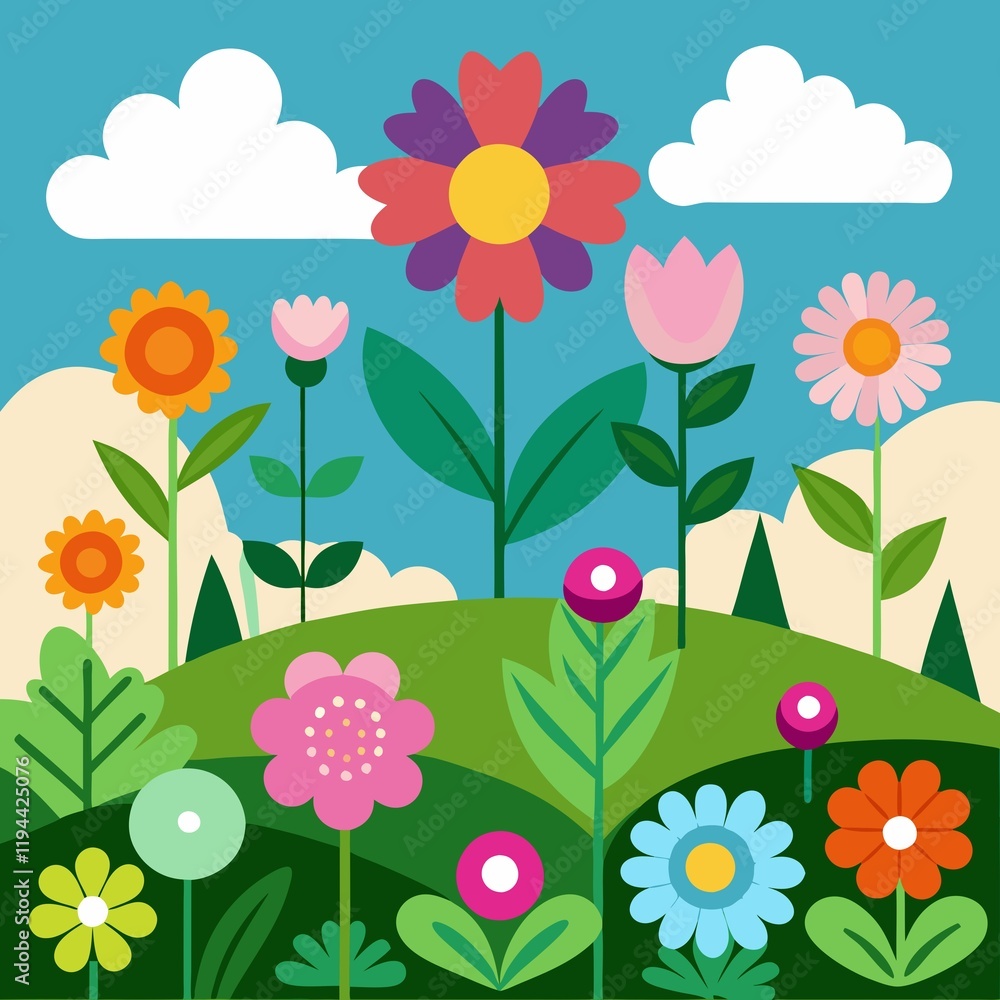 Fototapeta premium pattern with flowers