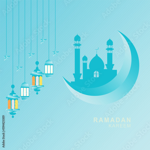 Ramadan kareem background design, modern islamic banner collection, arabic, ied mubarak celebration, poster, flyer, advertising illustration design vector