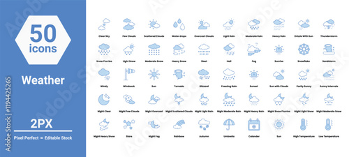 weather icons set such as, 	clear, climate, cloud, cloud computing, cold, colorful, forecast, icon, illustration, meteorology, moon, night, rain, rainy, seasons, set, sky, vector stock illustration