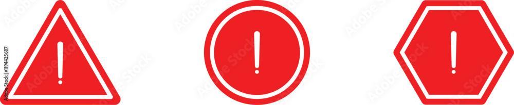 Warning Sign or Caution Symbol with Exclamation Mark. Alert warn in triangle, Road sign alert Warning Sign or Caution Symbol with Exclamation Mark. Alert warn in triangle, Road sign alert