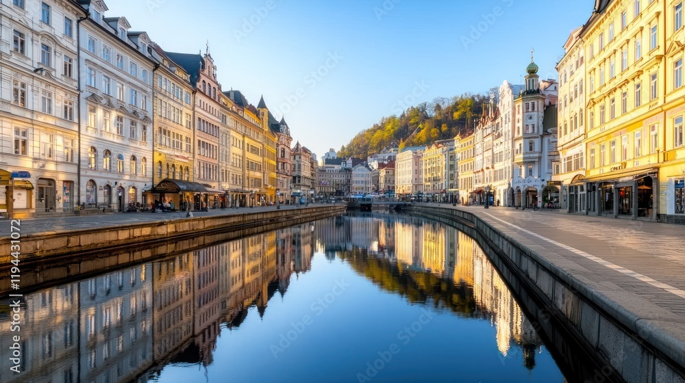 Obraz premium Picturesque Canal Cityscape