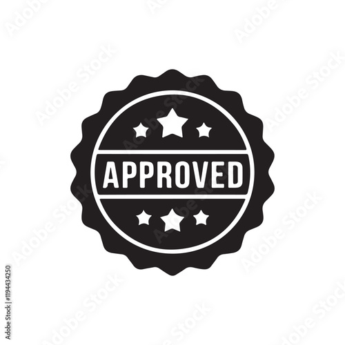 Approved Vector Icon on white Background. Approval symbol.