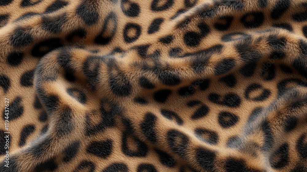 A top-view of luxurious leopard fur texture, showcasing the natural wild animal patterns with intricate spots and rich golden-brown tones A top-view of luxurious leopard fur texture, showcasing the natural wild animal patterns with intricate spots and rich golden-brown tones
