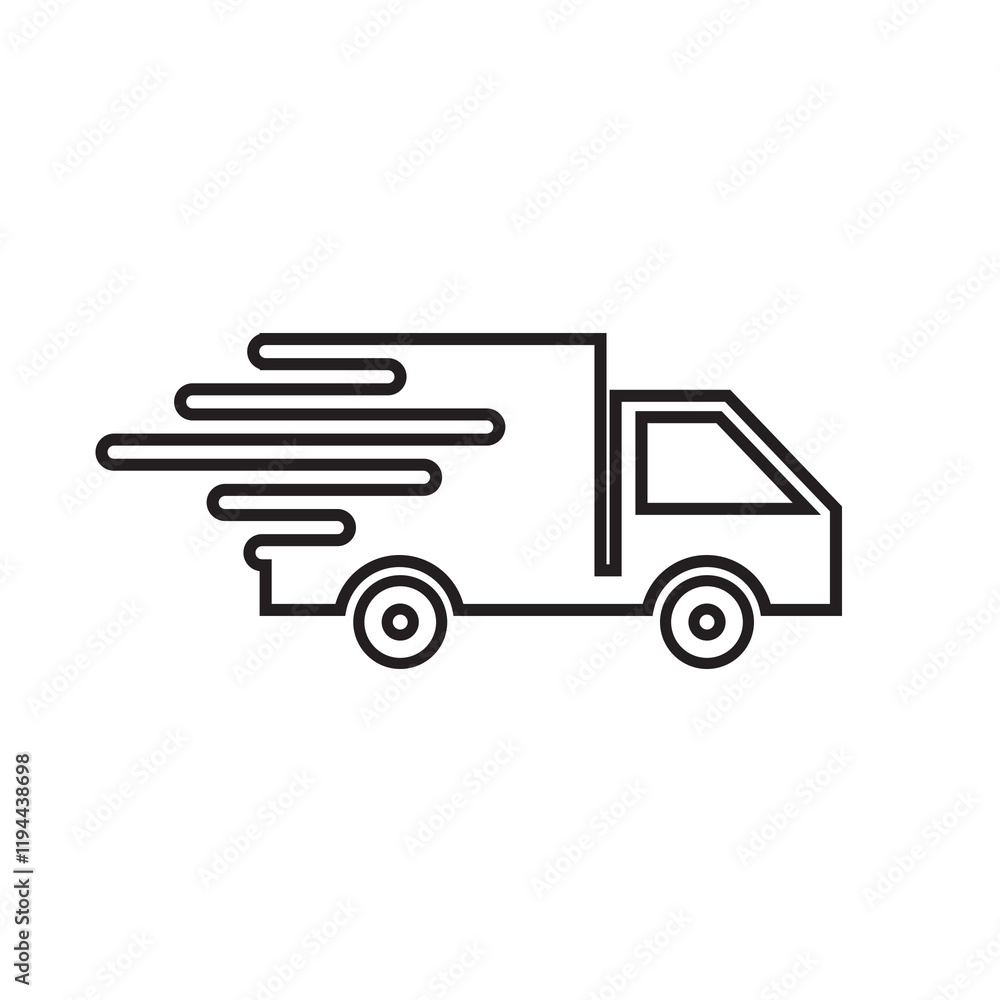 Fast delivery on transparent background Fast delivery on transparent background