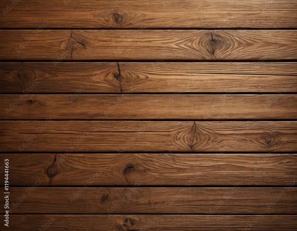 Fototapeta premium Rich Brown Wooden Planks Background Texture: Natural Wood Grain, Dark Brown Timber Surface