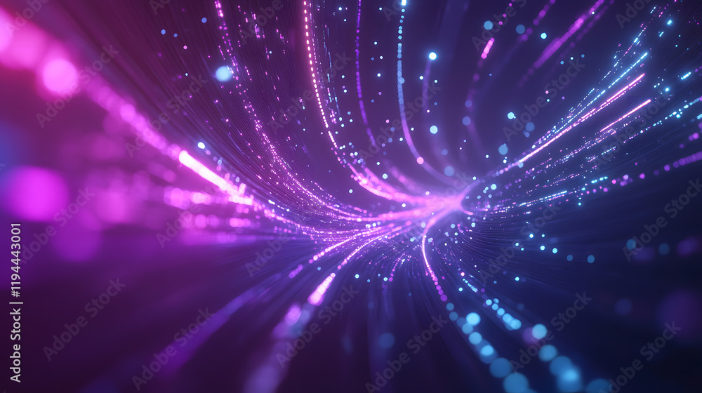 Mesmerizing swirl of neon lights in a futuristic environment. Mesmerizing swirl of neon lights in a futuristic environment.