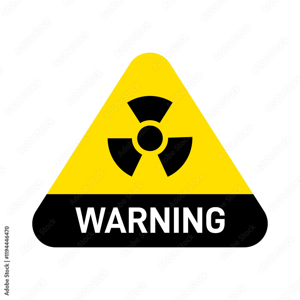 Warning sign on transparent background Warning sign on transparent background