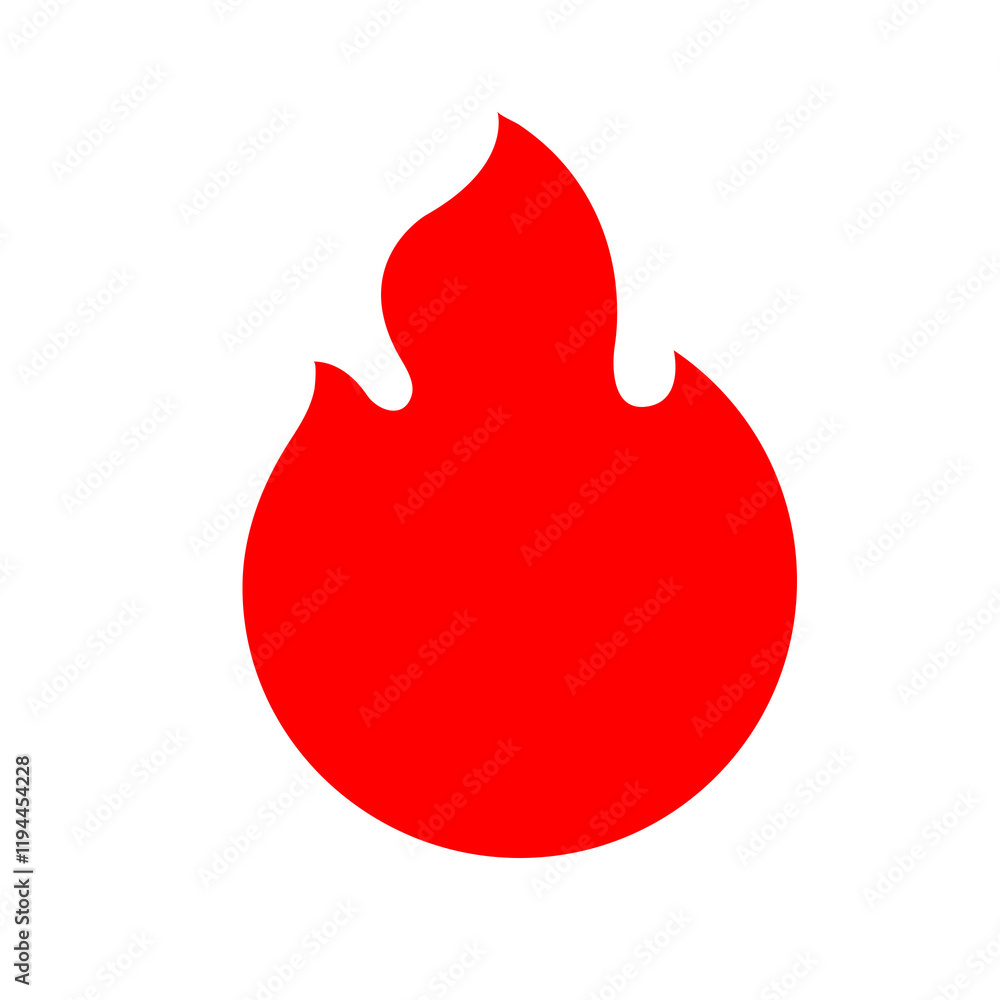 Fire burning sign on transparent background Fire burning sign on transparent background