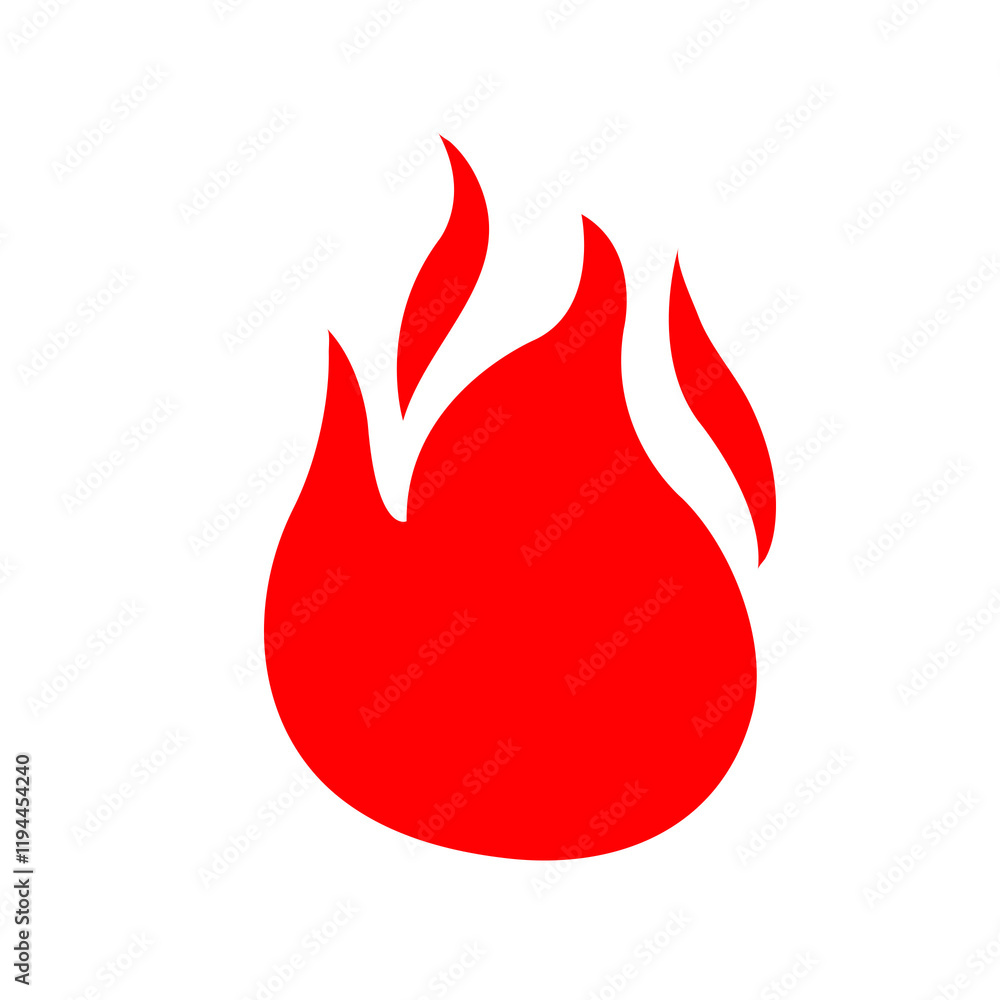 Fire burning sign on transparent background Fire burning sign on transparent background