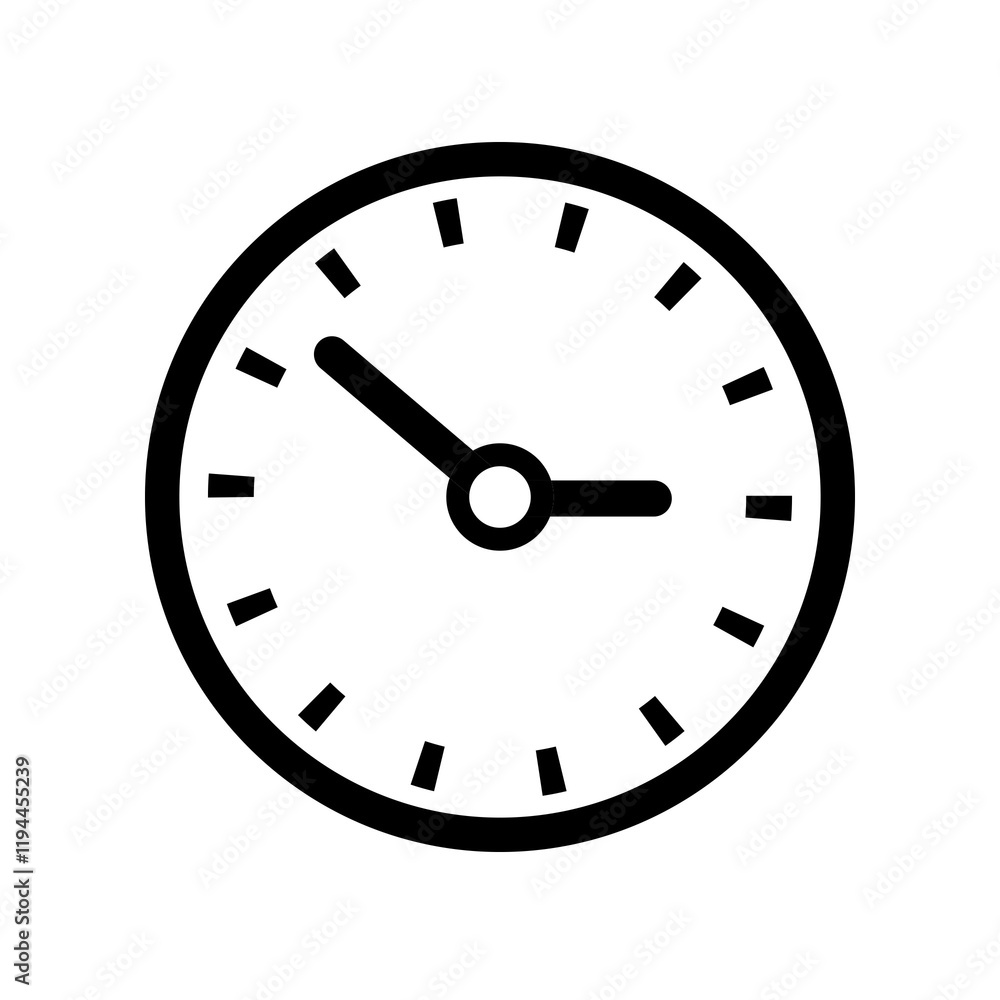 Clock icon on transparent background Clock icon on transparent background