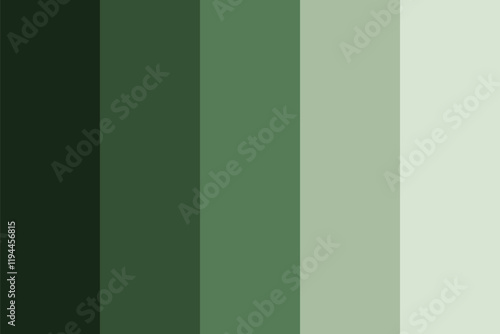 Shades of green color palette, botanical hue natural green tone 