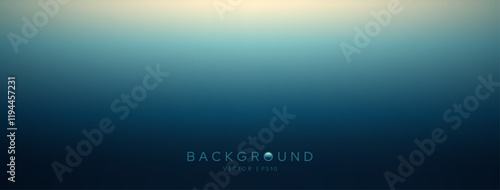 Blue turquoise gradient banner background, deep sea color scheme, vector illustration  