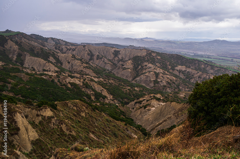 Naklejka premium badlands sceneries inside the badlands national park, Matera province, italy