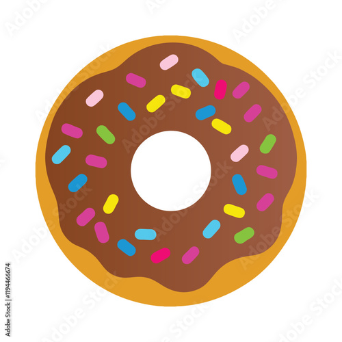 Delicious Donut Dish Clipart with Pink Icing and Sprinkles