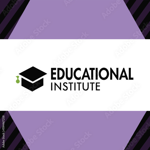 Educational Institute Logo Vector art for company branding. Ideal for business, school, and professional organizations with unique and modern designs. photo