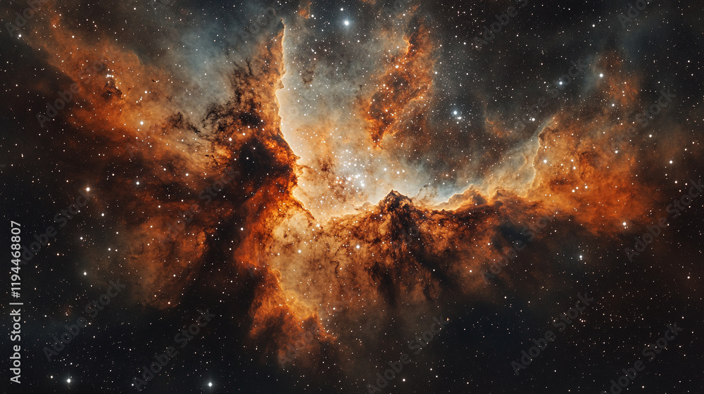 Stunning nebula showcases vibrant colors and celestial beauty in deep space Stunning nebula showcases vibrant colors and celestial beauty in deep space